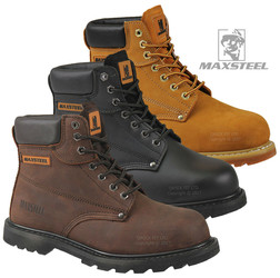 Maxsteel Goodyear Welted Lace Up Steel Toecap Work Safety Boots