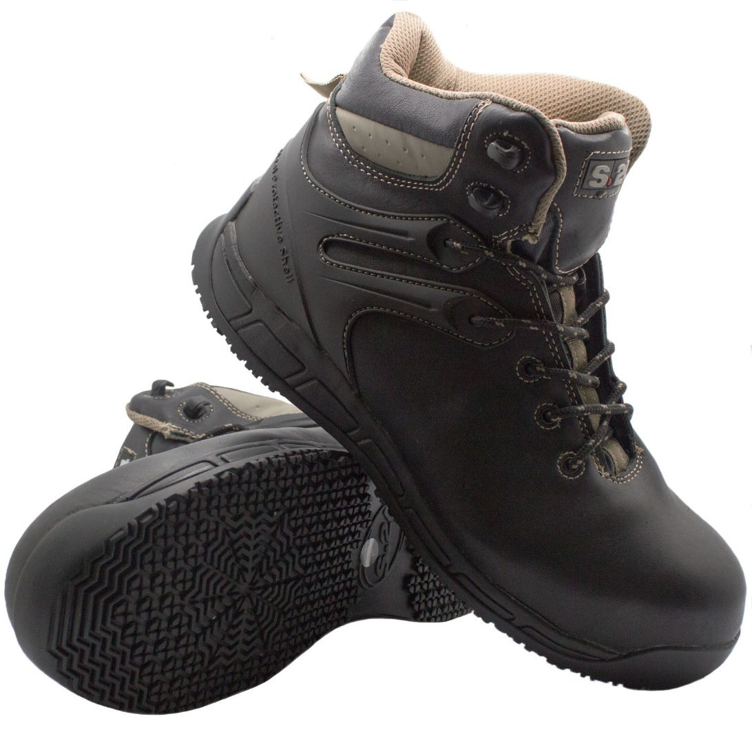 Work Leather Safety Boots Shoes Trainers Composite Toe Cap Antistatic Sole UK 